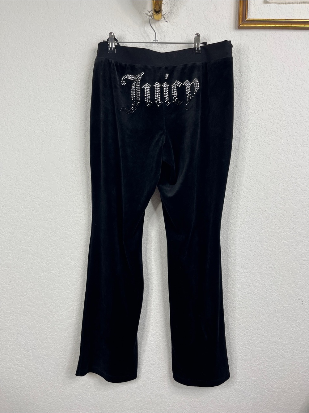 Juicy Couture OG Big Bling Velour Pants Gradient Ombe Rhinestoned logo
